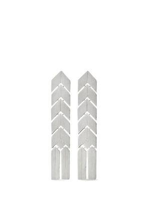 Bevza spikelet flat earrings - Silver