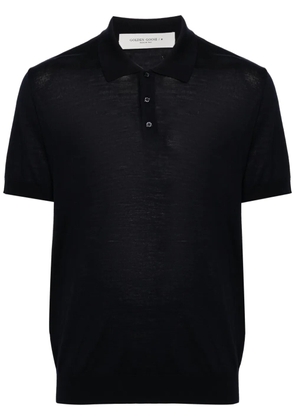 Golden Goose fine-knit polo shirt - Blue