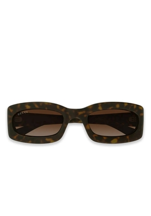 Gucci Eyewear tortoiseshell rectangle sunglasses - Brown