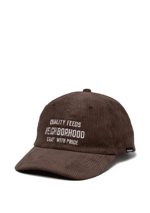 Neighborhood corduroy strap-back baseball hat - Brown