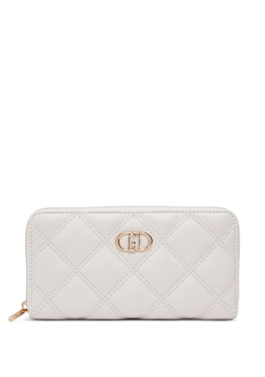 LIU JO monogram-plaque quilted wallet - Neutrals