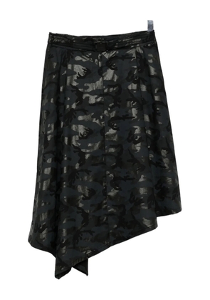 Juun.J asymmetric camouflage skirt - Grey