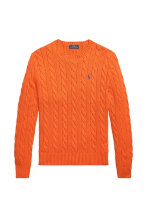 Polo Ralph Lauren cable-knit embroidered sweater - Orange