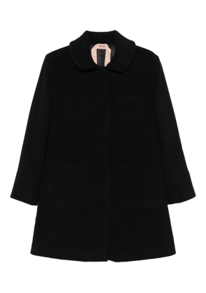 Nº21 peter-pan collar patch-pocket coat - Black