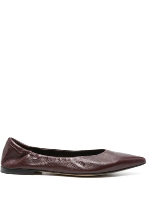 Pomme D´Or Glove pointed-toe leather ballet flats - Red