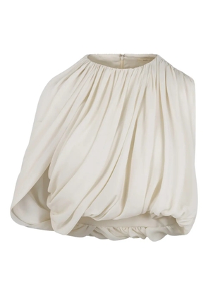 Heirlome Marie draped silk blouse - Neutrals