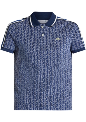 Lacoste logo-embroidered cotton polo top - Blue