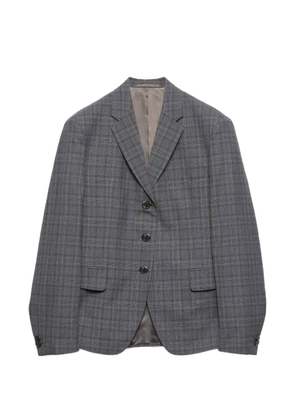Prada single-breasted Prince Of Wales checked virgin-wool jacket - Grey