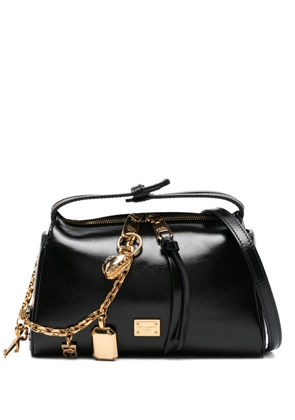 Dolce & Gabbana chain charm leather tote bag - Black