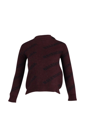 Balenciaga Pre-Owned logo round-neck sweater - Red
