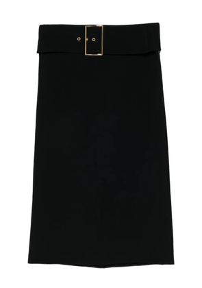 Rowen Rose buckle mini skirt - Black