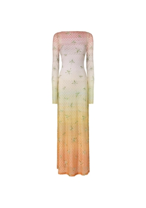Missoni embroidered beach dress - Orange