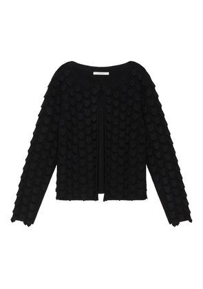 MALIPARMI shield-shaped pattern cardigan - Black