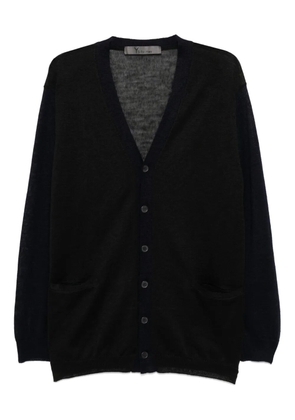 Y's 12g Knit Cardigan With Logo - Black
