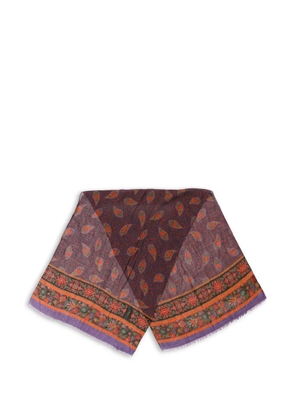 Saint Laurent Pre-Owned 1990s paisley-print scarf - Purple