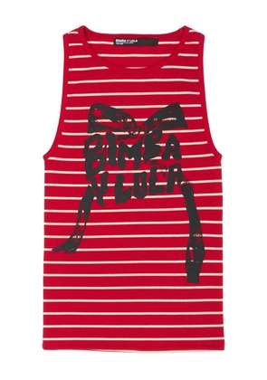 Bimba y Lola striped-print tank top - Red