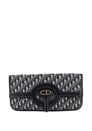 Christian Dior Pre-Owned Fold Over Oblique Canvas clutch bag - Blue