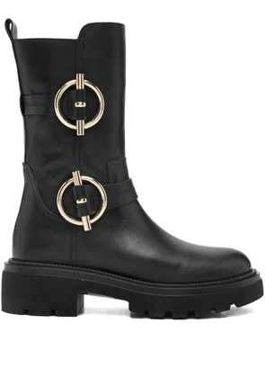 Albano buckle-strap boots - Black