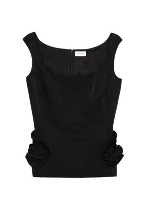 Magda Butrym sculptural floral top - Black