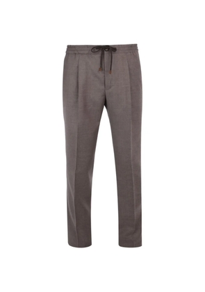 slowear drawstring pleated trousers - Grey