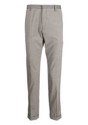 Paul Smith check-pattern stretch-wool trousers - Brown