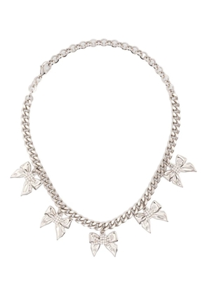 Alessandra Rich bow-embellished necklace - Silver