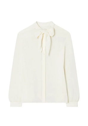 Tory Burch georgette bow blouse - Neutrals