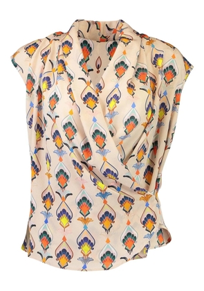 MAISON COMMON printed silk blouse - Neutrals