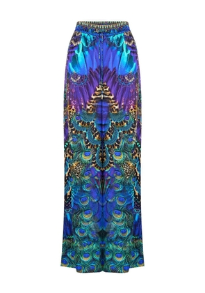 Camilla drawstring straight leg trousers - Blue