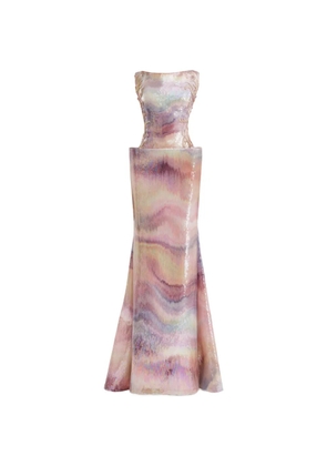 Gemy Maalouf patterned maxi dress - Pink