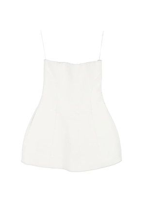 KHAITE flared mini dress - White