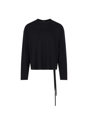 Ann Demeulemeester tie-detail T-shirt - Black