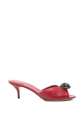 Valentino Garavani embellishment pleated sandals - Red