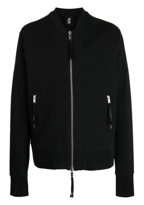 Thom Krom band-collar zip-up bomber jacket - Black