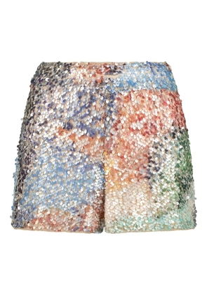 SANA OSMANI Chronos sequin shorts - Blue
