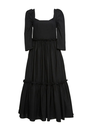 Cara Cara puff-sleeve tiered dress - Black