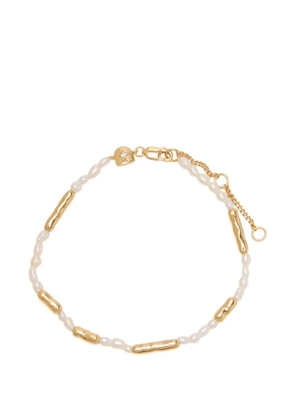 Astrid & Miyu 18K gold-plated sterling silver pearl-embellished bracelet