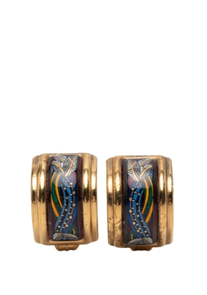 Hermès Pre-Owned 20th Century Enamel Cloisonne Clip On Earrings costume earrings - Blue