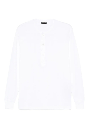 TOM FORD ribbed Henley T-shirt - White