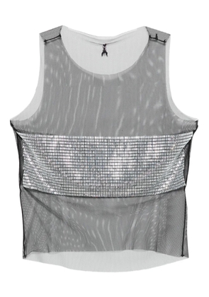 Patrizia Pepe rhinestone-embellished tank top - Metallic