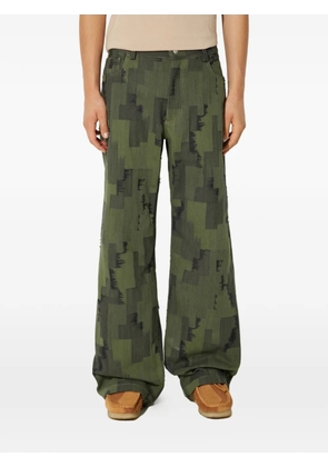 COUNTY OF MILAN geometric print trousers - Green