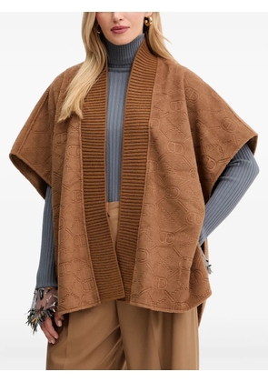 TWINSET logo-jacquard cardigan - Brown