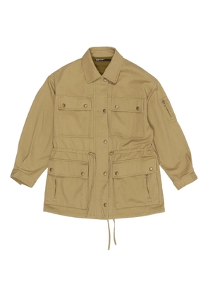 Bimba y Lola drawstring-waist flap-pocket jacket - Neutrals
