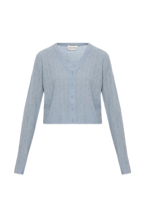 MUNTHE Byrd pointelle-knit cardigan - Blue