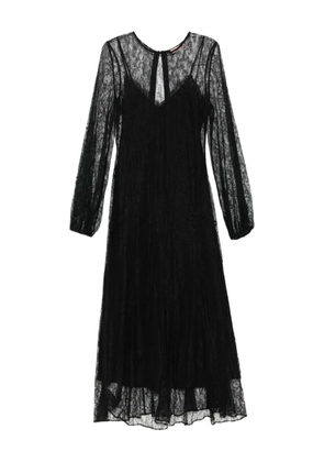 TWINSET lace-overlay long-sleeved dress - Black