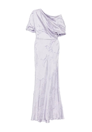 Amsale floral-jacquard dress - Purple