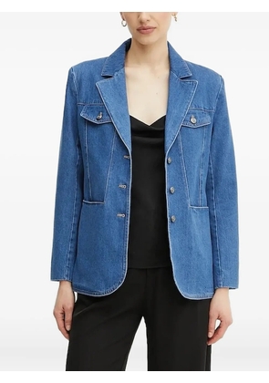 BOSS denim flap-pocket blazer - Blue