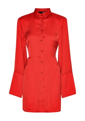 ROTATE BIRGER CHRISTENSEN tie-back shirt mini dress - Red