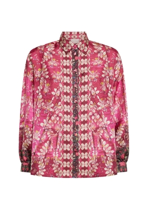 Pierre-Louis Mascia Aloe long-sleeve floral shirt - Pink