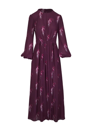 Adam Lippes floral-print pleated midi dress - Red